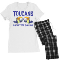 Toucans Are Better Than One  Funny Drinking Tropical Bird T Shirt Women's Pajamas Set | Artistshot