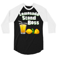 Funny Lemonade Art For Kids Boys Girls Stand Boss Lemonade T Shirt 3/4 Sleeve Shirt | Artistshot