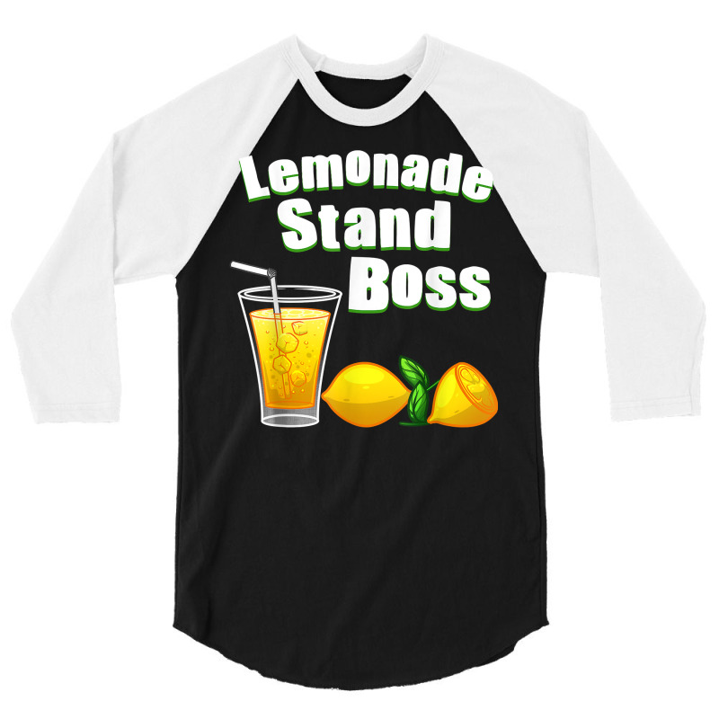 Funny Lemonade Art For Kids Boys Girls Stand Boss Lemonade T Shirt 3/4 Sleeve Shirt by norhannuchols | Artistshot