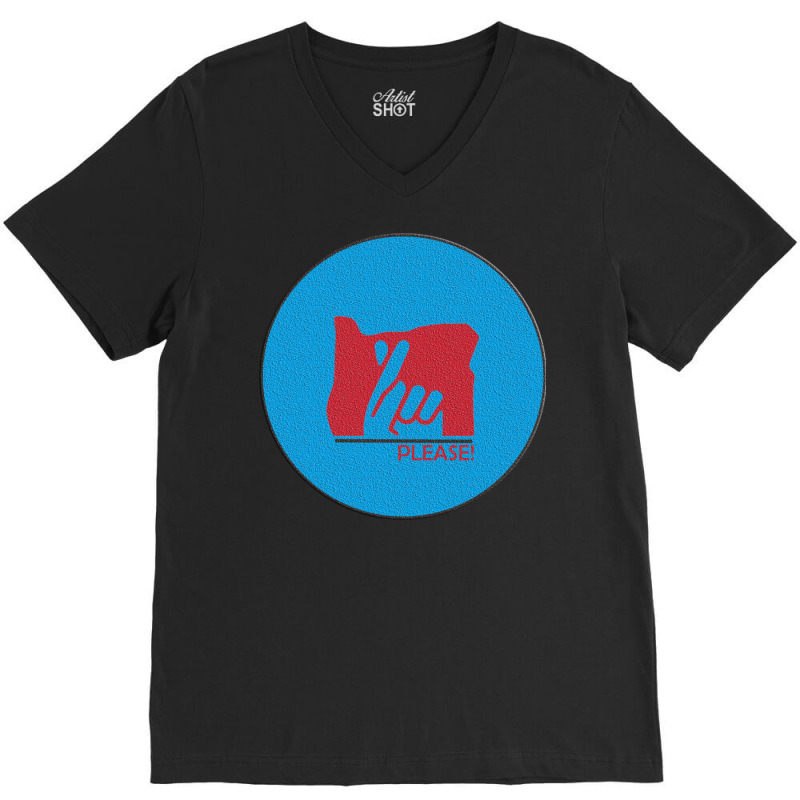 Please Blu V-neck Tee | Artistshot