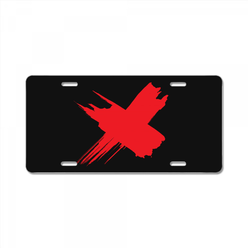 Red X License Plate | Artistshot