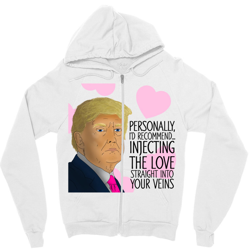 Donald Trump Inject Anniversary Zipper Hoodie | Artistshot