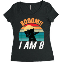 Boom I Am 8 Dabbing Boys 8th Birthday Eight Years T Shirt Women's Triblend Scoop T-shirt | Artistshot