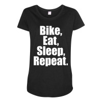 Bike Eat Sleep Repeat Maternity Scoop Neck T-shirt | Artistshot