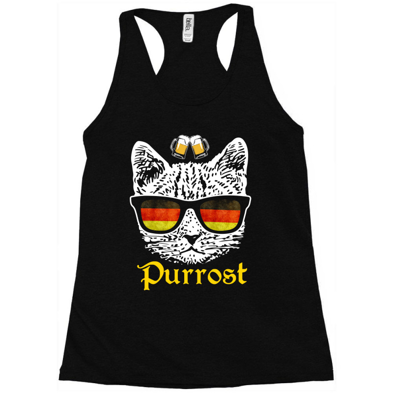 Purrost Oktoberfest Beer Drinking Cat Racerback Tank by MichaelAlavarado | Artistshot