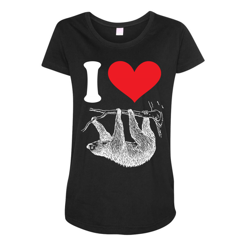 I Heart Sloth Maternity Scoop Neck T-shirt by tshiart | Artistshot