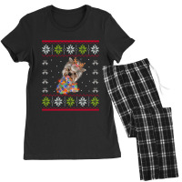 Christmas Lights Yorkshire Terrier Dog Santa Tree Xmas Gift Women's Pajamas Set | Artistshot