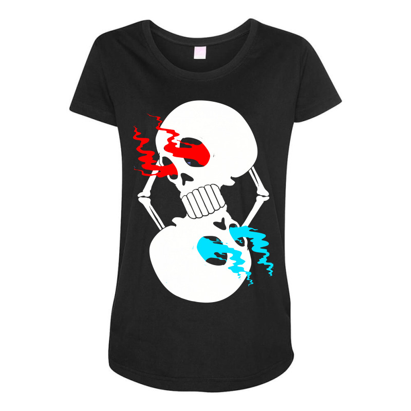 Infinity Skull Maternity Scoop Neck T-shirt by marla_arts | Artistshot