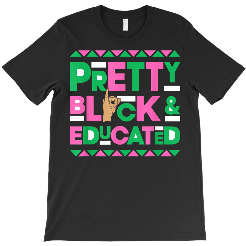 J15 Founder's Day Aka Women Pretty Black Educated Hand Sign T Shirt T-shirt | Artistshot