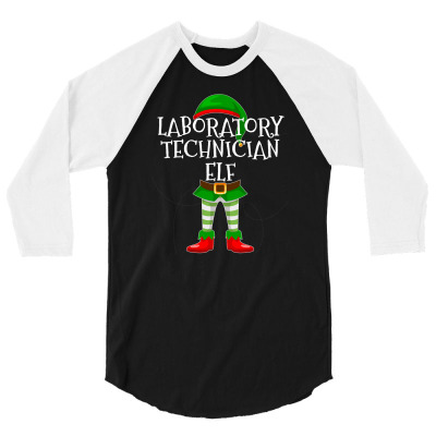 Laboratory Technician Elf Matching Family Christmas 3/4 Sleeve Shirt Designed By Tieart