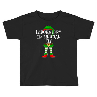 Laboratory Technician Elf Matching Family Christmas Toddler T-shirt Designed By Tieart