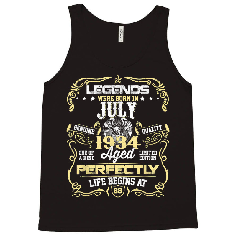 Legends Were Born In July 1934 {b] Years Old Birthday Gifts T Shirt Tank Top | Artistshot