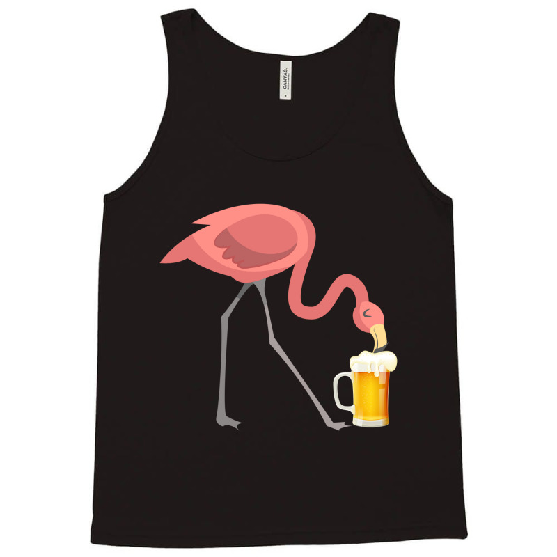 Flamingo Drinking Beer T-shirt Bird Lover Alcohol Party Tee Tank Top by LisaSnyder | Artistshot