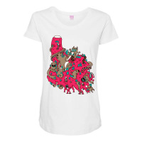 Psychedelic Smoke In Pink Maternity Scoop Neck T-shirt | Artistshot