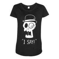 Swanky Skull Maternity Scoop Neck T-shirt | Artistshot