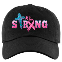 Strong With Cross Ribbon Kids Cap | Artistshot