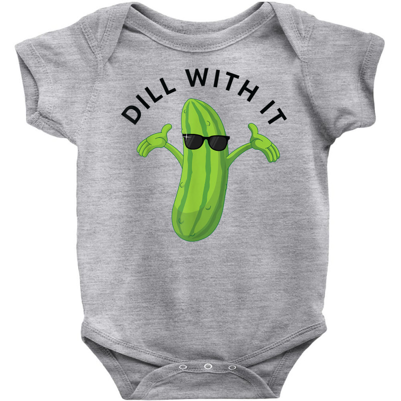 Dill With It Pickle Tee Humorous Gift T Shirt Baby Bodysuit by norhannuchols | Artistshot