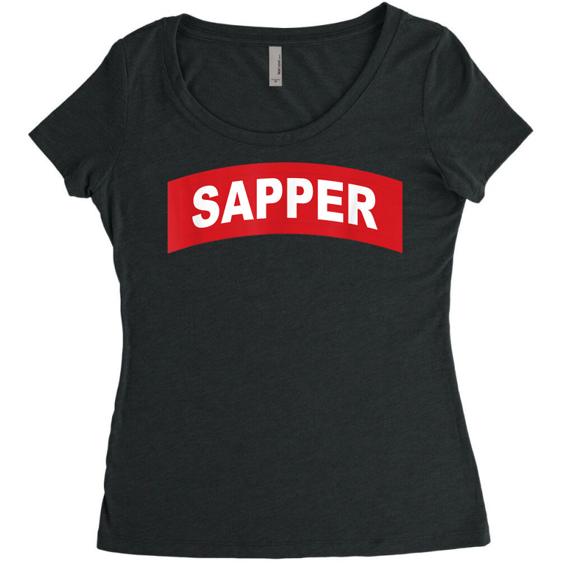 Army Sapper Tab Combat Engineer T Shirt   20430 Women's Triblend Scoop T-shirt by copedoire | Artistshot