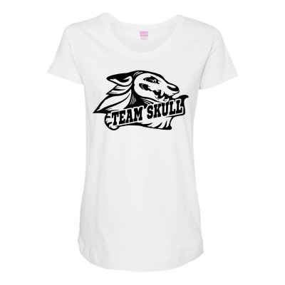 Team Skull Maternity Scoop Neck T-shirt Designed By Icang Waluyo