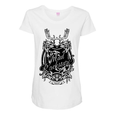 Mad Rockstar Myth Maternity Scoop Neck T-shirt Designed By Icang Waluyo