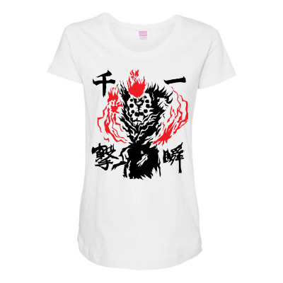Raging Demon Maternity Scoop Neck T-shirt Designed By Icang Waluyo
