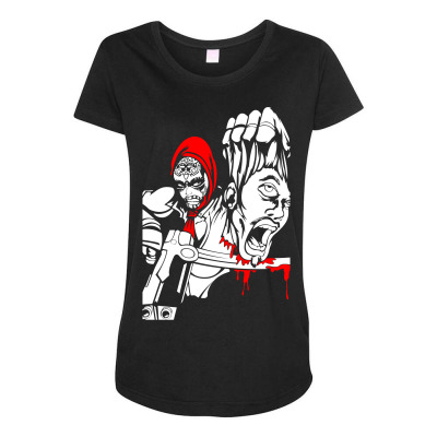 Red Murder Maternity Scoop Neck T-shirt Designed By Icang Waluyo