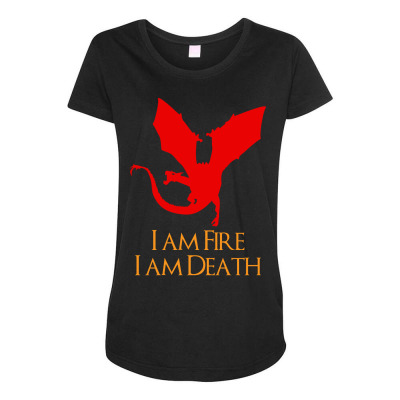 I Am Fire I Am Death Maternity Scoop Neck T-shirt Designed By Icang Waluyo