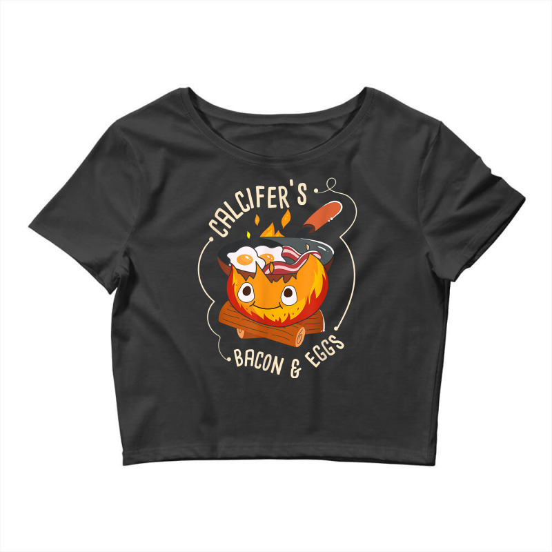 Calcifers Bacon And Egg I Camping Cooking I Bacon T Shirt Crop Top by tandonwelters | Artistshot