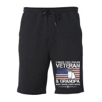 I Have Two Titles Veteran And Grandpa T-shirt Veteran Gift Fleece Short | Artistshot