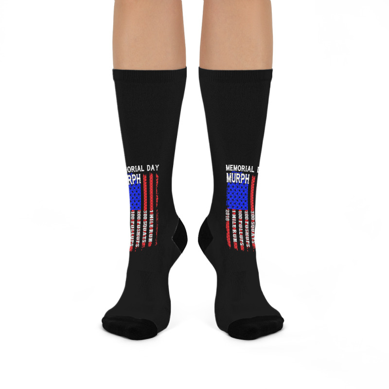 Memorial Day Murph Patriotic Flag 2019 Wod Challenge Crew Socks | Artistshot