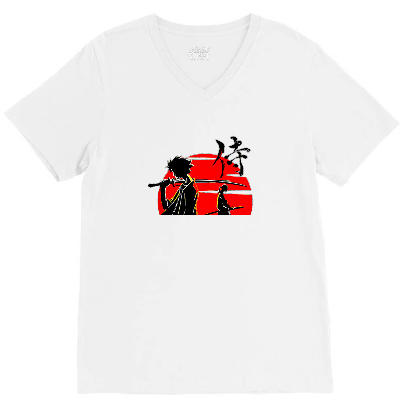 Anime Samurai Champloo V-Neck Tee by henry | Artistshot