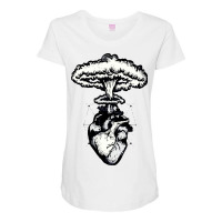 Heart And Nuclear Explosion Maternity Scoop Neck T-shirt | Artistshot