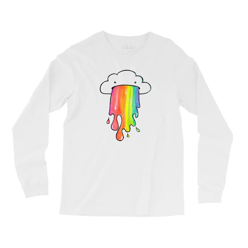 Cloud Overlay Rainbow Long Sleeve Shirts by dikokazei | Artistshot