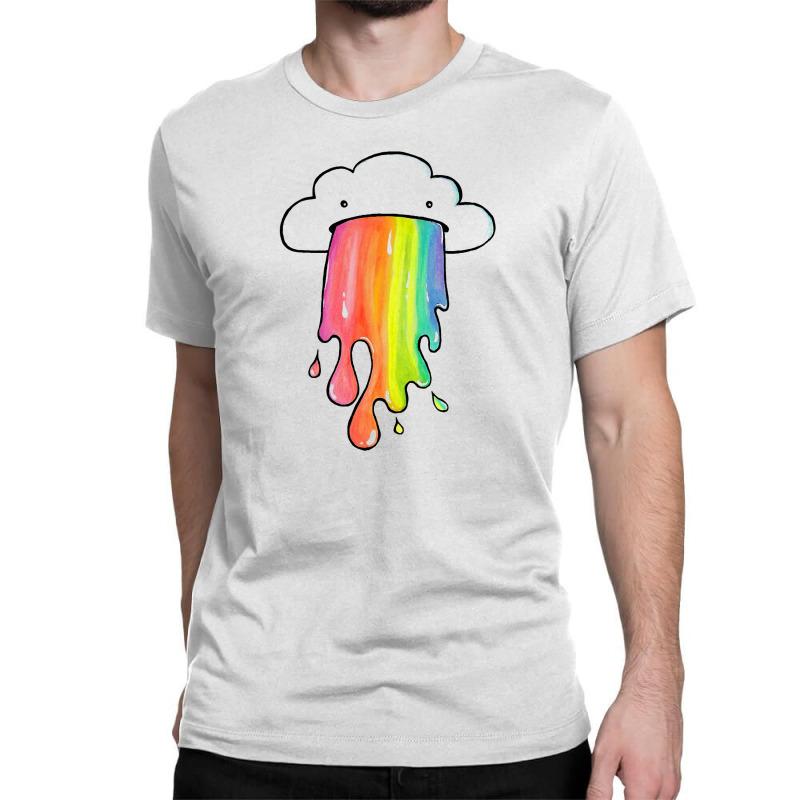 Cloud Overlay Rainbow Classic T-shirt by dikokazei | Artistshot