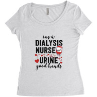 Dialysis Nurse Gifts For Women Funny Pun Urine Good Hands Women's Triblend Scoop T-shirt | Artistshot