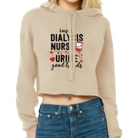 Dialysis Nurse Gifts For Women Funny Pun Urine Good Hands Cropped Hoodie | Artistshot