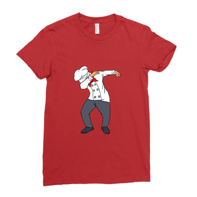 Dabbing Chef T Shirt Funny Chief Cook Profession Gift Ladies Fitted T-Shirt by celanasubek | Artistshot