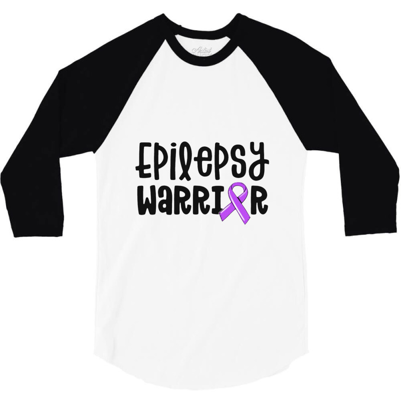 Epilepsy Warrior Shirt Kids Purple Ribbon Awareness Women 3/4 Sleeve Shirt | Artistshot