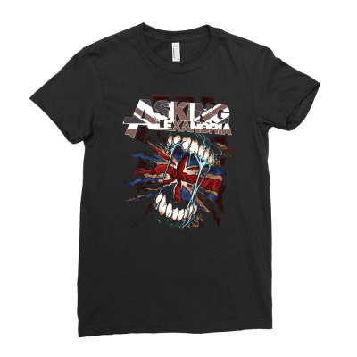 Asking Alexandria Flag Ladies Fitted T-shirt Designed By Wildern