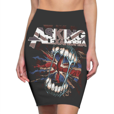 Asking Alexandria Flag Pencil Skirts Designed By Wildern
