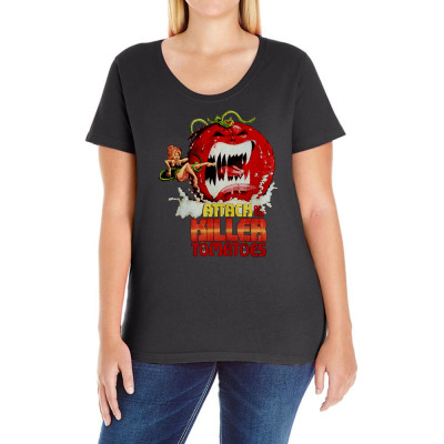 Attack Of The Killer Tomatoes Ladies Curvy T-shirt Designed By Wildern
