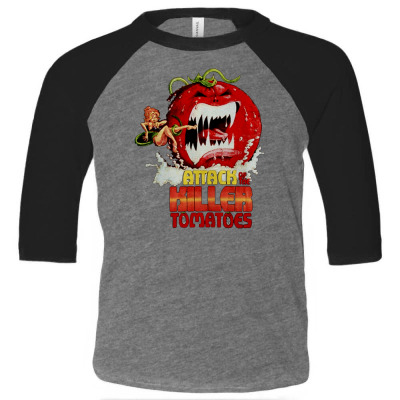 Attack Of The Killer Tomatoes Toddler 3/4 Sleeve Tee Designed By Wildern