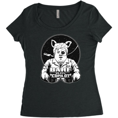 Barf Is My Copilot Women's Triblend Scoop T-shirt Designed By Wildern