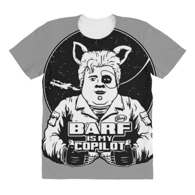 Barf Is My Copilot All Over Women's T-shirt Designed By Wildern