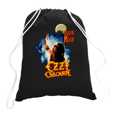Bark At The Moon Drawstring Bags Designed By Wildern