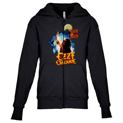 Bark At The Moon Youth Zipper Hoodie Designed By Wildern