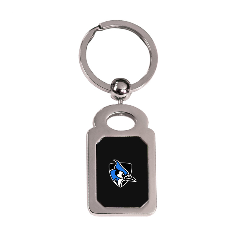 Johns Hopkins Clubs Silver Rectangle Keychain | Artistshot