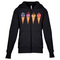 Assorted Ice Cream Cones T  Shirt Assorted Ice Cream Cones Set   Blueb Youth Zipper Hoodie | Artistshot