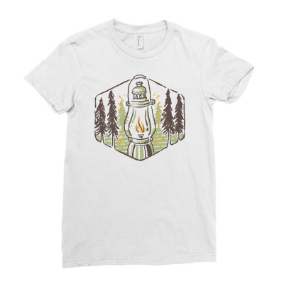 Lantern For Adventure Ladies Fitted T-shirt Designed By Quilimo