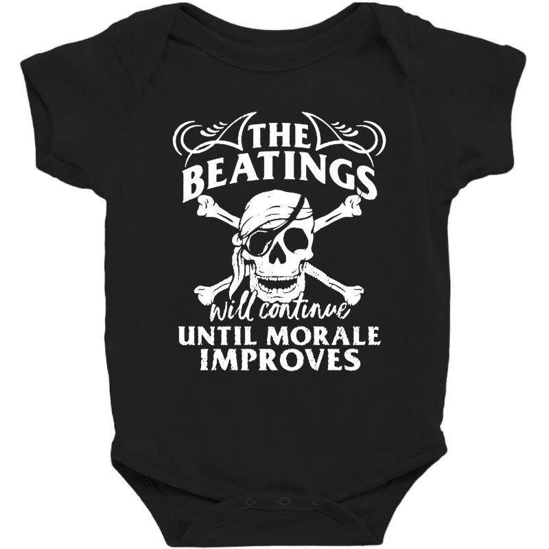 Beatings Continue Until Morale Baby Bodysuit by Xenia Tees | Artistshot